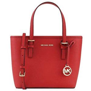 NWT Flame Red Michael Kors Jet Set convertible Tote - With Dustbag